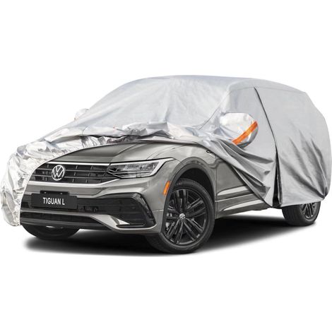 Vollgarage Autoabdeckung wasserdicht atmungsaktiv für VW Tiguan L/Allspace (2016-2025) Silber (1/5)