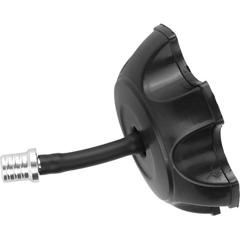 Couvercle de réservoir de carburant universel en plastique pour moto tout-terrain, pit bike et quad, avec tuyau de reniflard et valve de ventilation (argenté) (1/5)