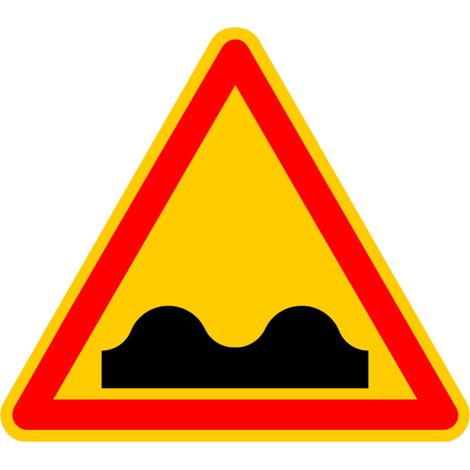 Signalisation de Travaux Temporaires Panneaux de Travaux Temporaires. Danger Chantier Temporaire - Danger cassis ou dos d'âne - Panneau classique