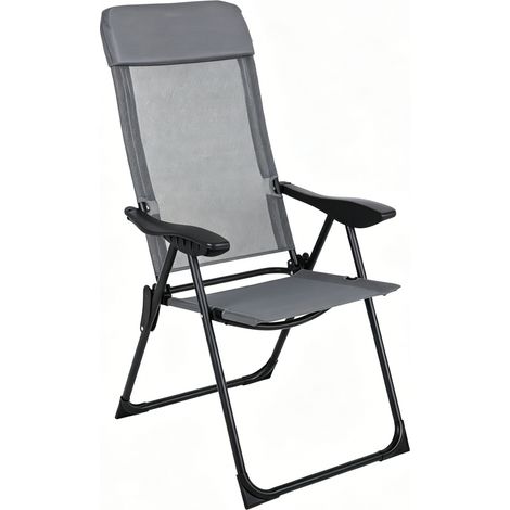 Silla Plegable Reclinable 7 Posiciones Respaldo Alto Exterior (1/5)