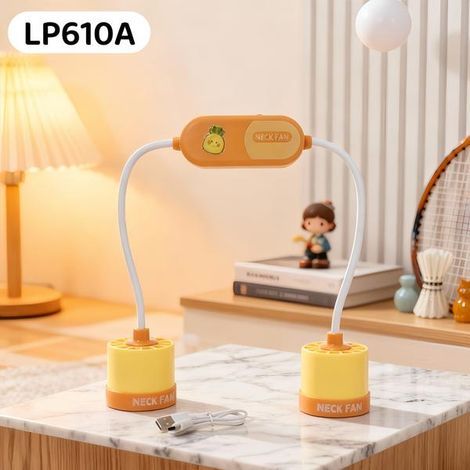Nuovo ventilatore da collo pieghevole e a mani libere con luce LED – Ventilatore sportivo turbo senza pale (ricaricabile tramite USB) (1/5)