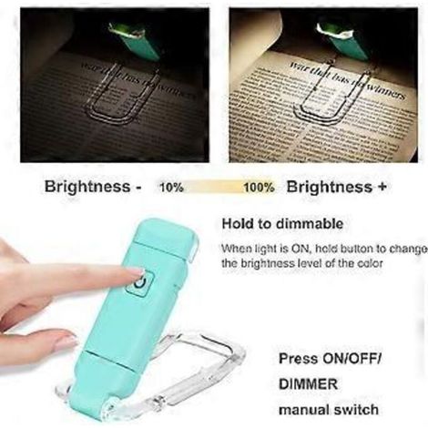 Lampe de Lecture pour Livre Lampe Liseuse Rechargeable USB 3 Rglages de Luminosit pour la Protection des yeux, Flexible Lampe Pince pour Lire au Lit p (1/4)