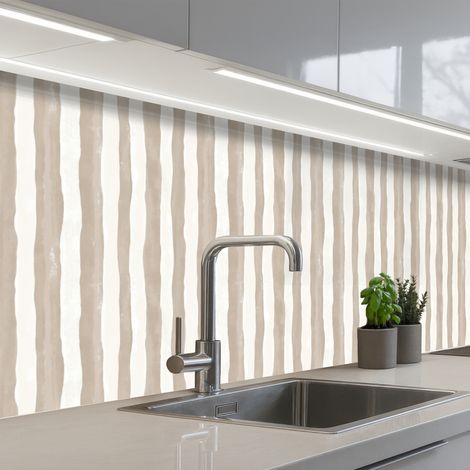 SCHIENALI CUCINA Minimalista - Strisce - Beige 250x80 cm (1/5)