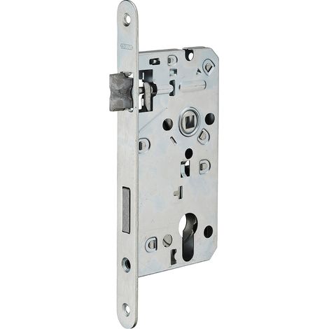 Thirard – Boitier de serrure à encastrer cylindre 50mm – Coffre acier embouti – Pêne alliage zingué – Gâche plate acier – Carré 8mm