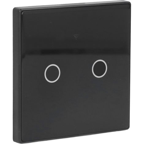 2-fach Smart-Funk-Lichtsteuerungspanel 100–250 V 1000 W 2,4 GHz WLAN-Wandlicht-Touchschalter für Tuya (1/5)