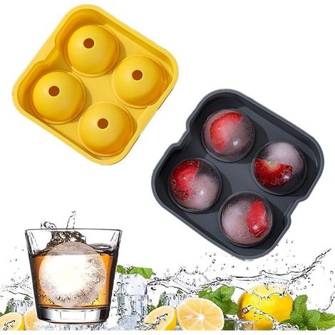 Eiskugelform – 6 Fächer – lebensmittelechtes Silikon – für Cocktails und Kaltgetränke – 1 Stück (1/5)