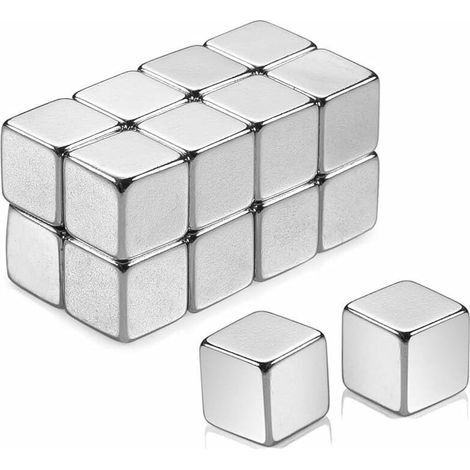 Aimants Cubiques Néodyme Extra Forts (Lot de 16) - Tableaux Magnétiques, Réfrigérateur. (1/4)