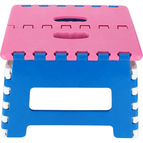 Tabouret Pliant En Plastique - Chaise Portable Résistante - Design Antidérapant Avec Verrouillage De Sécurité - Pour Maison Et Jardin - Rose - 1 Pièce (1/5)