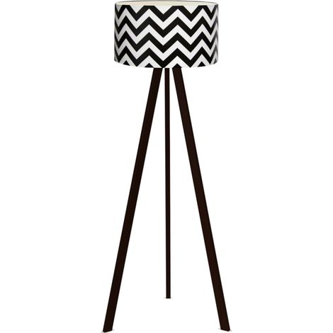 Lampada da terra lampada altezza 140 cm E27 nero/bianco 030007297