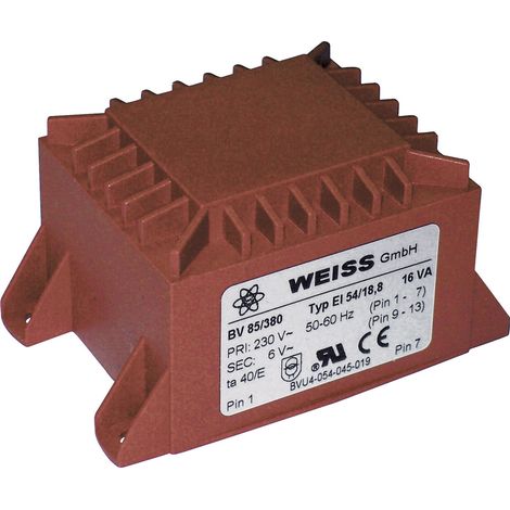 Weiss Elektrotechnik 85/388 Printtransformator 1 x 230 V 2 x 12 V/AC 16 VA 667 mA (1/3)