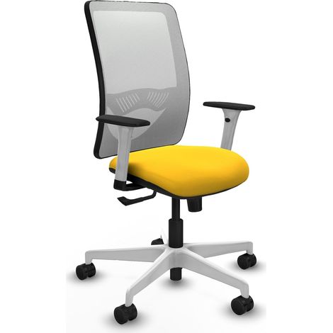 Chaise de bureau piqueras y crespo Zulema cuir synthétique blanc support lombaire (1/2)