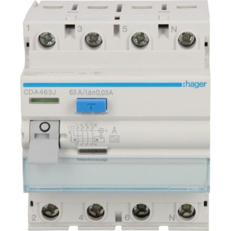 4P 63A 0,03A Fehlerstromschutzschalter Typ A CDA463J