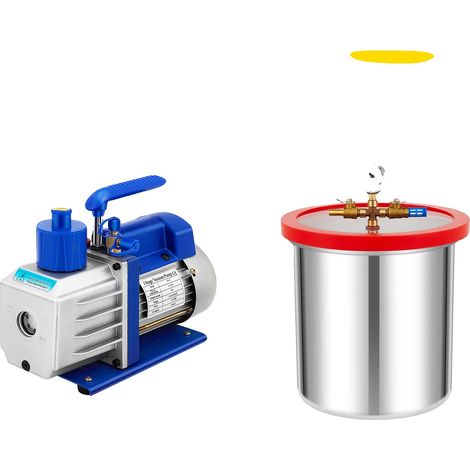Chambre à vide, capacité de 5 gallons, comprend une pompe de 5 CFM, 5 CFM 5 Gallon, UE (1/2)