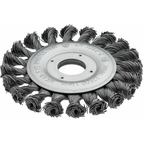 Brosse pour meuleuse d'angle à tête bombée Argenté 115 mm Diamètre de l'enregistrement 22,2 mm (1/4)