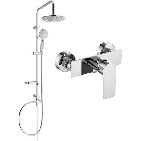 Mexen Carl set doccia esterno con soffione e miscelatore doccia Alexa, cromo - 71240240-00 (1/3)