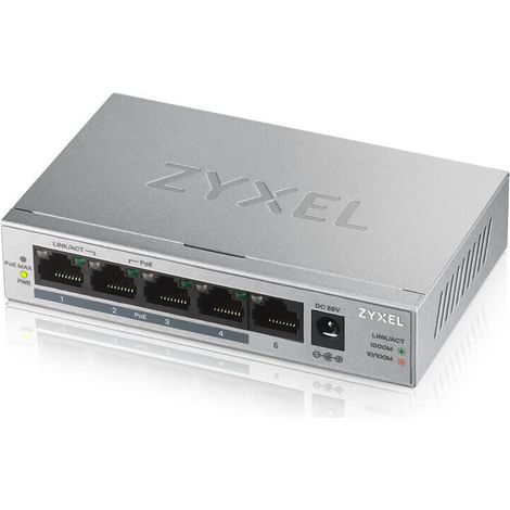 Zyxel GS1005HP No administrado Gigabit Ethernet (10/100/1000) Plata Energía sobre Ethernet (PoE)