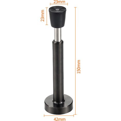 Butée de porte hydraulique avec ou sans perçage Noir 15 cm