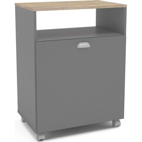 Mueble Auxiliar para Lavandería en color Gris 61x80x40 cm