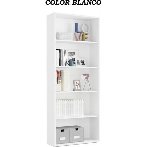 Estantería-2 cuatro estantes acabado blanco, 196.5 cm(alto)75.5 cm(ancho)33 cm(fondo).. (1/3)