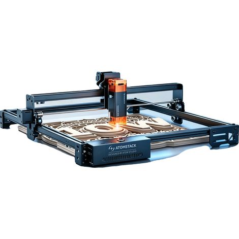 Cortadora láser, 10 W de potencia, precisión ultrafina, enchufe europeo. (1/5)