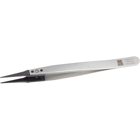 Brucelles RS PRO 5CFR.SA ESD pointe Très fin en inox, L. 130 ( Prix pour 1 ) (1/3)