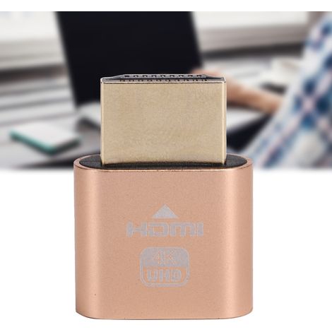 Fausse Prise HDMI 4K Émulateur d'Affichage à Chaud Amovible (Doré) (1/5)