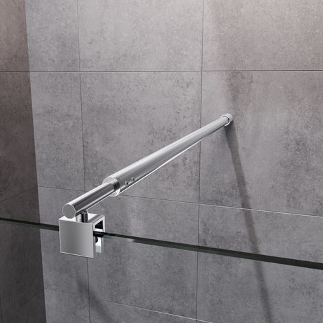 SIRHONA Barre de stabilisation de verre extensible 700-1000 mm en acier inoxydable Barre de stabilisation pour paroi de fixation paroi de douche barre de fixation avec barre de réglage,chrom poli (1/5)