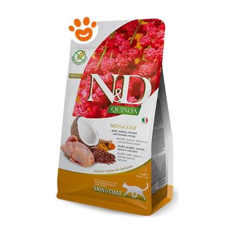 Farmina Cat N&D Quinoa Skin&Coat Quaglia - Farmina Cat N&D Quinoa Skin&Coat Quaglia - Sacco Da 300 Gr