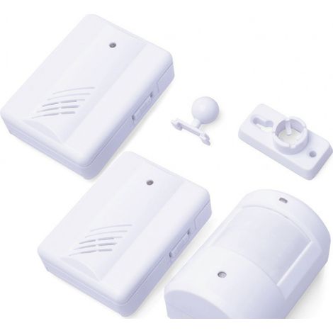 Neue intelligente 2-in-1-Türklingel mit Infrarotsensor, Hotelrezeptionssystem, Lageralarmanlage, einem Sensor und zwei Empfängern (1/3)