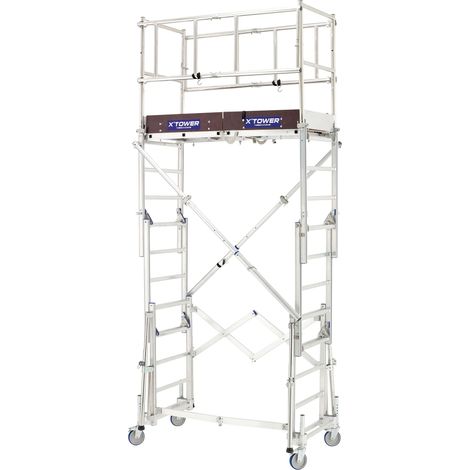Echafaudage télescopique X'TOWER 4 m + kit embarq offert - Comabi