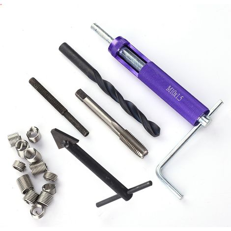 Kit de réparation de filetage M10 x 1,25, 12 pièces, douilles à vis 1D, 1,5D et 2D (M10) (1/5)
