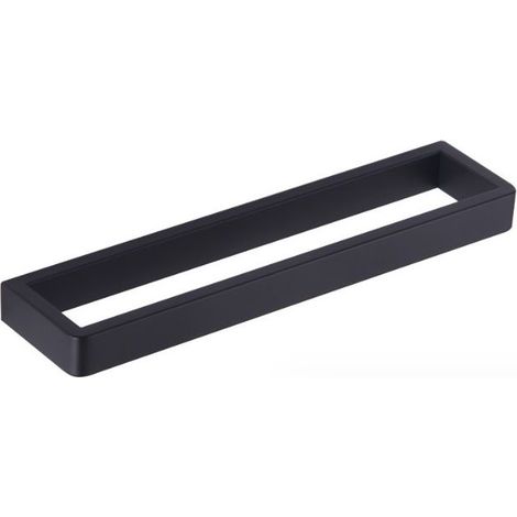 1 Porte-Serviettes Anneau Acier Inoxydable Noir Mat 30CM Fixation Murale Salle de Bain (1/5)