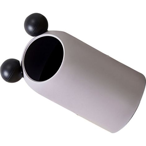 Poubelle à ouverture inclinée grande capacité, design moderne, bac à déchets épais pour cuisine, salle de bain, bureau, salon, grise