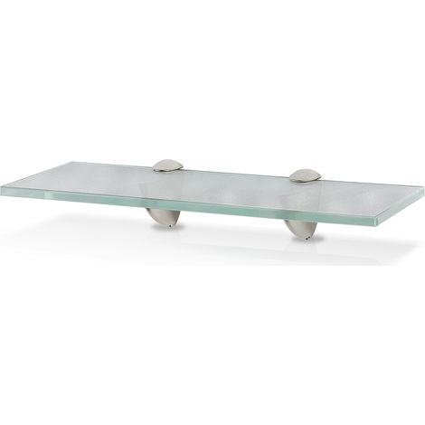 Glasregal 40x10x0,8 cm mit Halterung Glasboden Wandregal Badregal Ablage Regal Hängeregal Milchglas