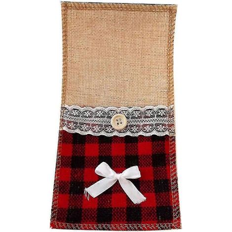 Lot de 12 porte-couverts de Noël, accessoires de table de fête pour décorations de repas de fin d'année, fixation simple, pièces résistantes pour la maison (1/3)