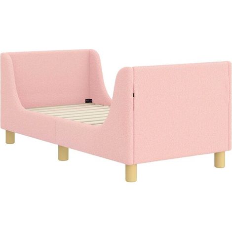 Cadre de lit rose pour enfant avec tête de lit, 70 x 140 cm (1/5)