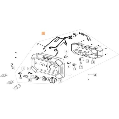 PANEL DE CONTROL ORIGINAL EMAK OLEO-MAC L66152463