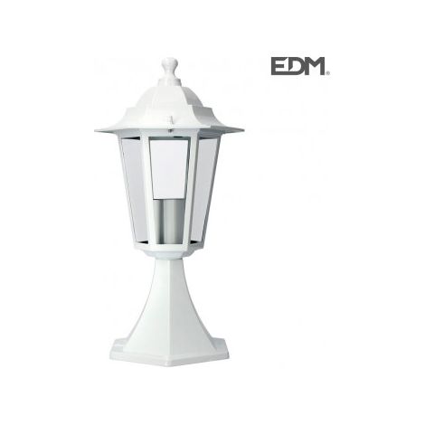 Lámpara de aluminio y vidrio para pared IP44 E27 60W color blanco ø16x40cm modelo Zurich Edm