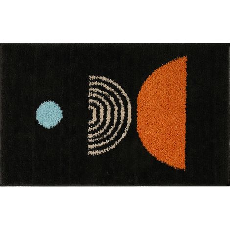 Tapis d'entrée, tapis de porte pour salle de bain et toilettes, tapis absorbant antidérapant, gris foncé (1/5)