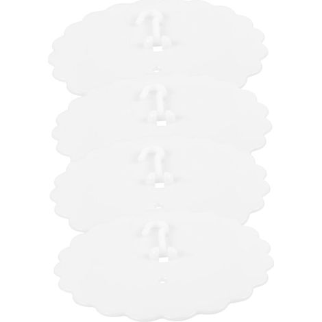 Lot de 4 crochets adhésifs pour rideaux lit ronds, kit suspension (1/5)