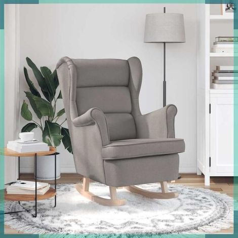 4016925 Chaise à bascule taupe 74x90x102 cm tissu (1/5)