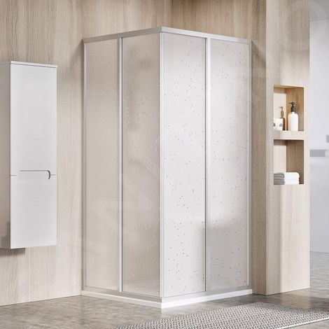 Ravak Supernova - Porte de douche SRV2-80 S, 770-790 mm, satin/Pearl 14V40UO211 (1/4)