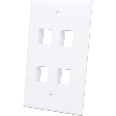 INTELLINET Placca porta frutti 4 posti mod. 503 Bianco (1/4)