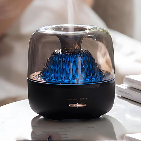 Diffuseur d'huiles essentielles portable, brume froide, veilleuse 7 couleurs, arrêt automatique (noir) (1/5)