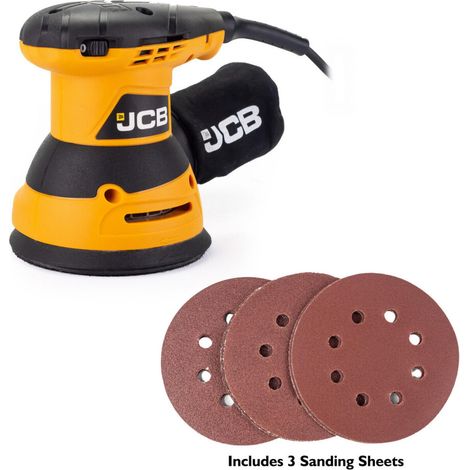 JCB Corded Electric Random Orbital Sander 125mm 240W (1/5)