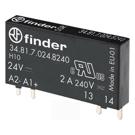 Finder Steck-/Print-Relais E:24VDC,A:2A/230VAC 34.81.7.024.8240