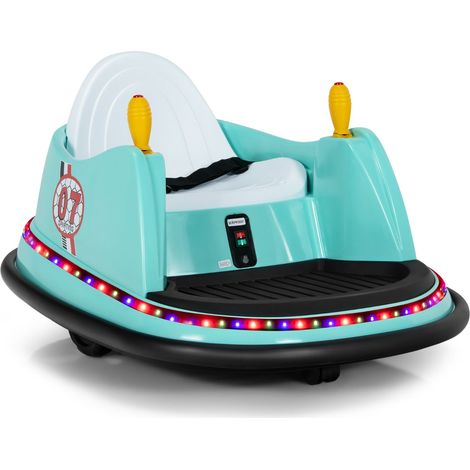 Coche de choque eléctrico interactivo 57 x 75 x 42 cm con mando a distancia rotación de 360 grados verde PP 200018433