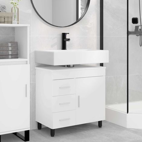 vidaXL Bathroom Vanity Unit White 60 x 35 x 60 cm Engineered Wood