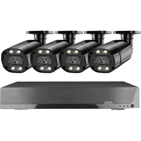 4K 8MP Poe Smart CCTV Security Camera Human Detect System Home Video Surveillance Kit 8Ch Nvr Audio Outdoor IP Camera(8CH NVR 4Camera) (1/5)