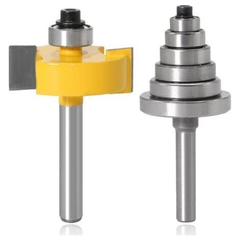 8mm Slotting Cutter for Router - Carpentry Tool with Adjustable Bearings for Precise Woodworking (1/5)